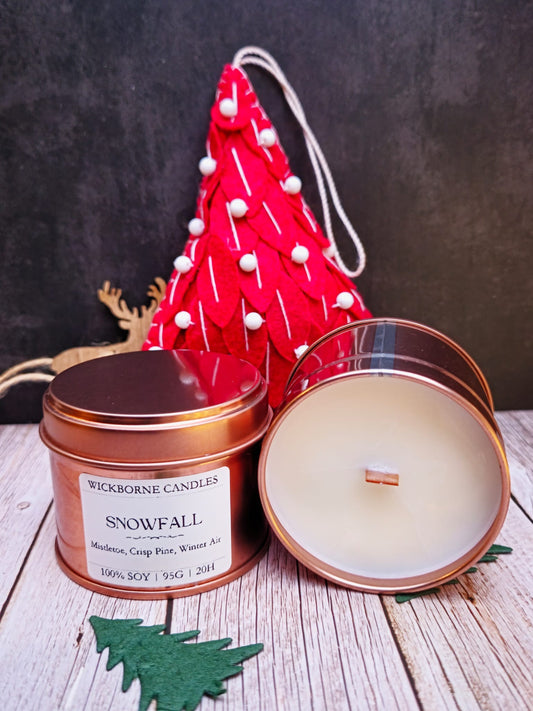 Snowfall – Fresh Winter Snow & White Musk Soy Candle